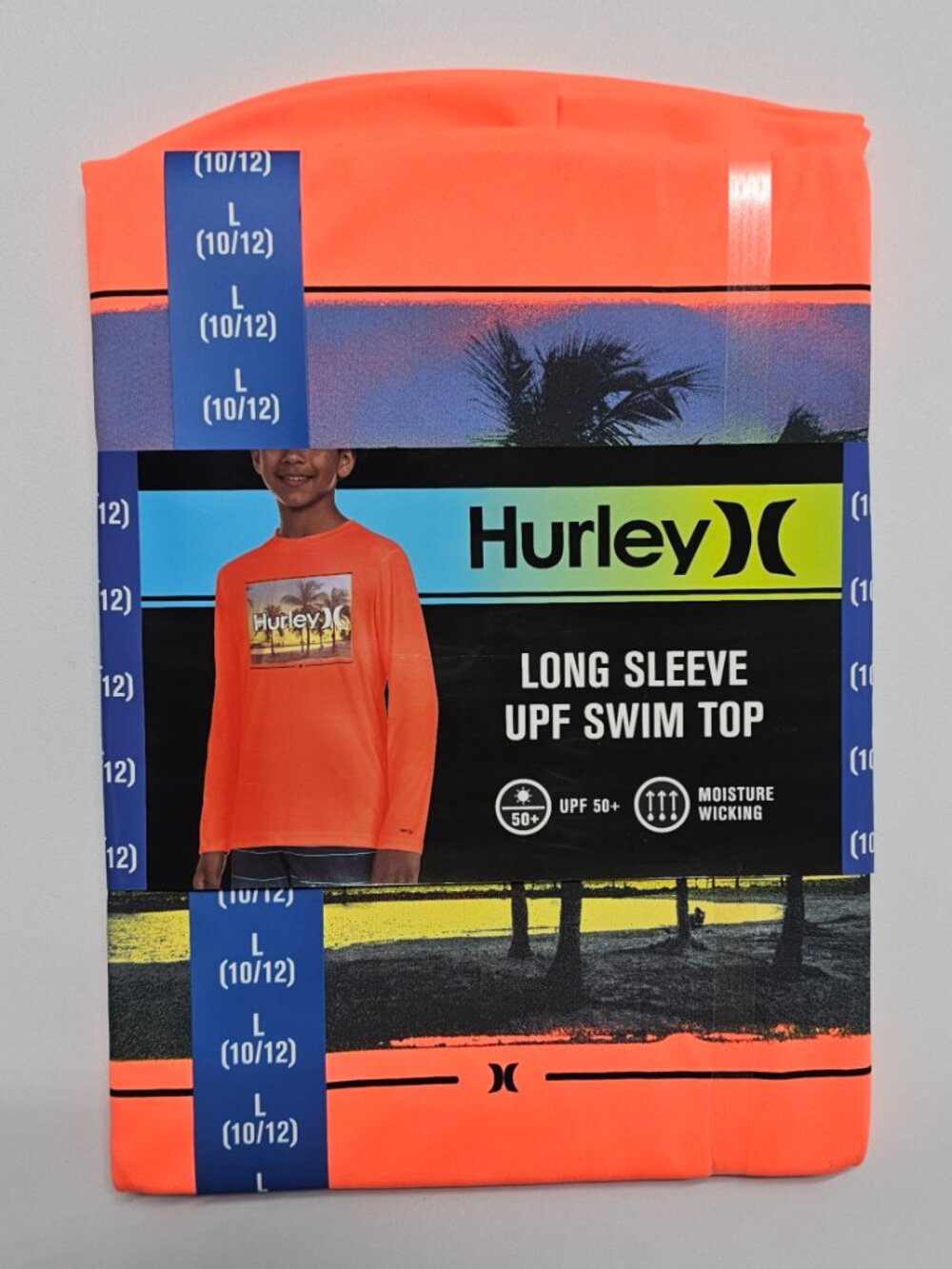 Hurley Boys Long Sleeve Moisture Wicking UPF 50+ Swim Top - Picture 4 of 7